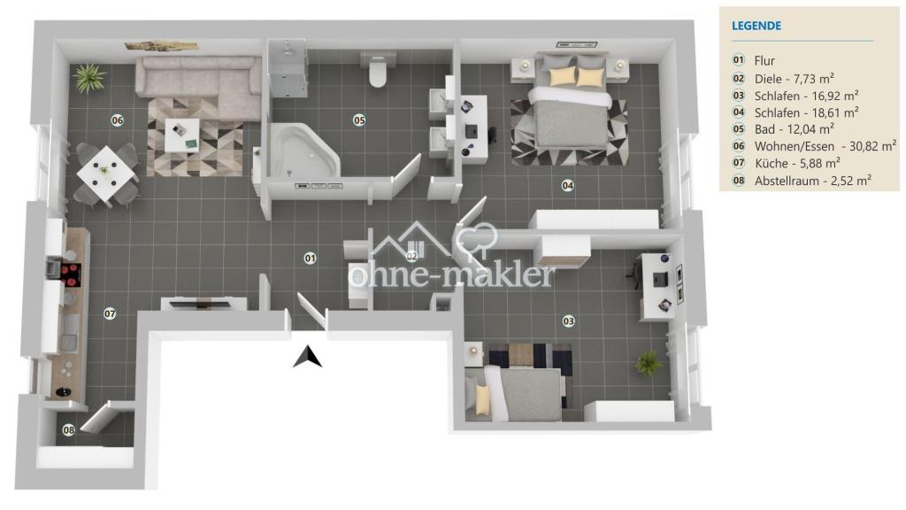 3 Zimmer Wohnung KL-West - Foto 2