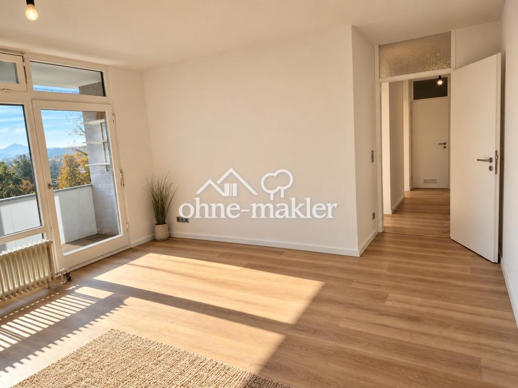 großzügige 3 Zimmer Wohnung mit Einbauküche, Balkon und Fernblick - Foto 2