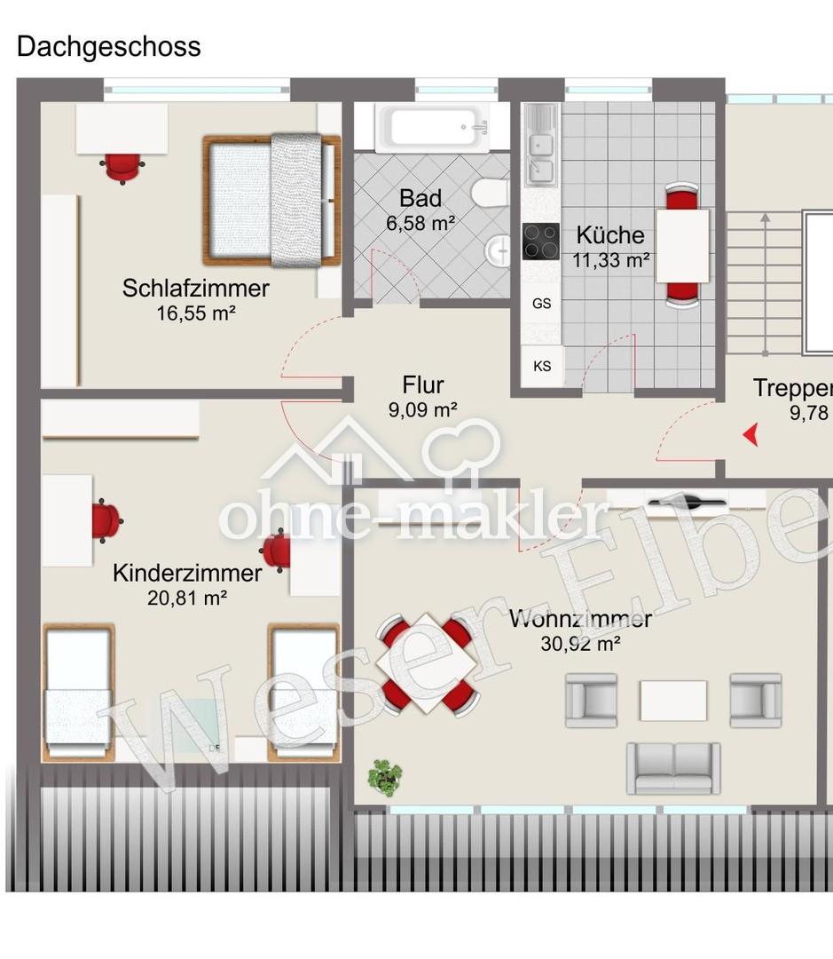 Renovierte 3-Zimmer Wohnung in ruhiger und zentraler Lage - Foto 4