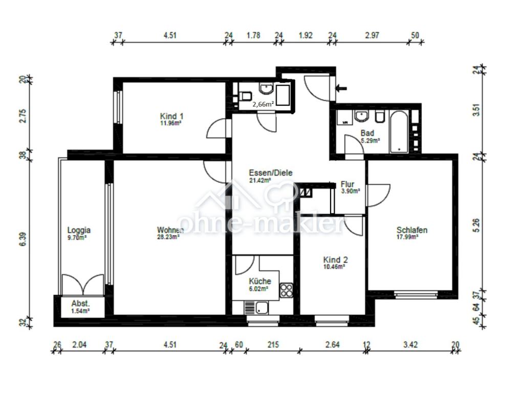 Große Möblierte 5-Zimmer-Wohnung Hamburg-Berne – ideal als Mitarbeiterwohnung oder WG - Photo 1