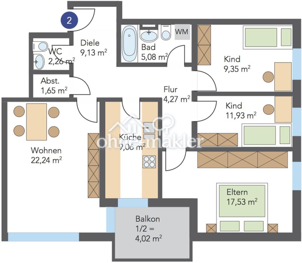 Helle 4-Zimmer-Wohnungen mit Balkon in Goslar - Photo 4