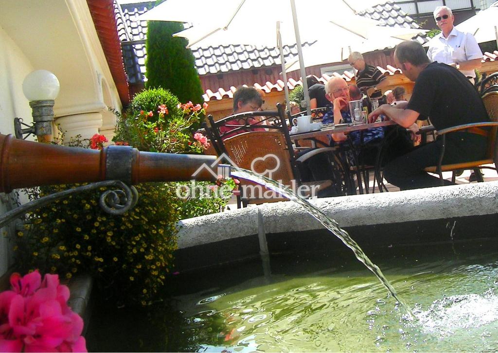 Wasserspiel auf der Terrasse