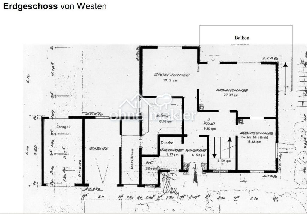 Erdgeschoss von Westen