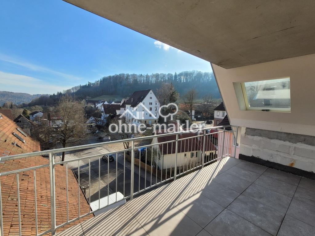 Ausblick überdachter Balkon