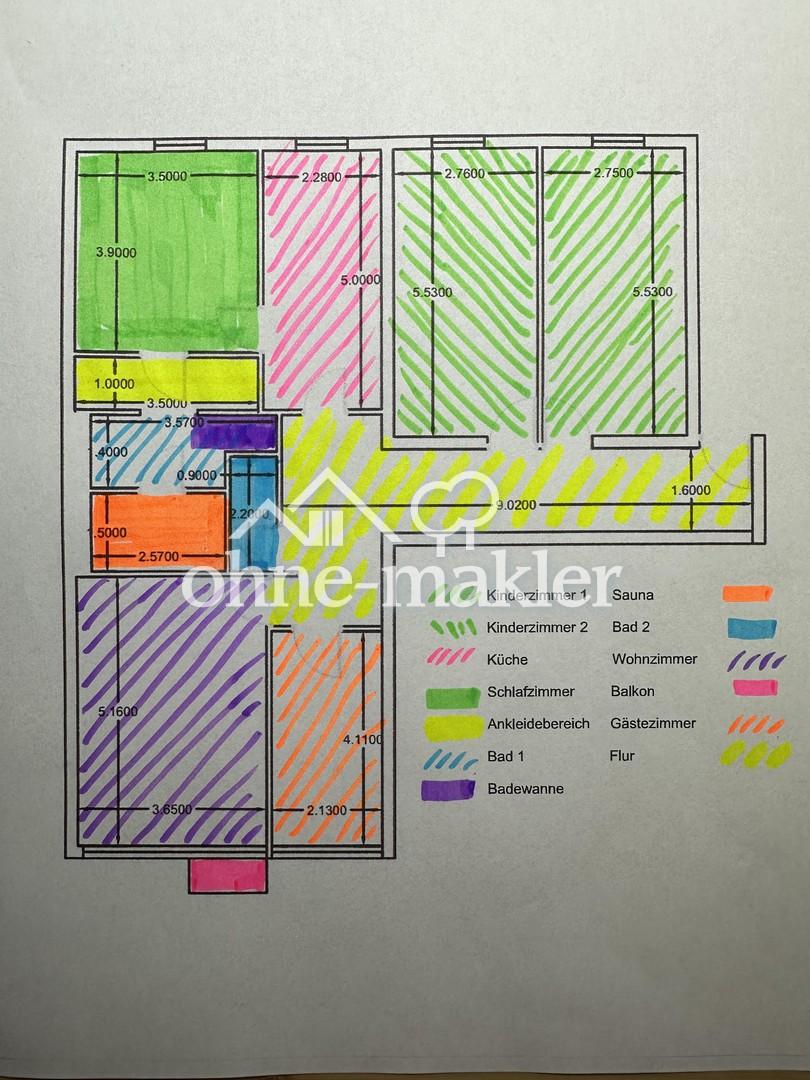 Grundriss Farbe