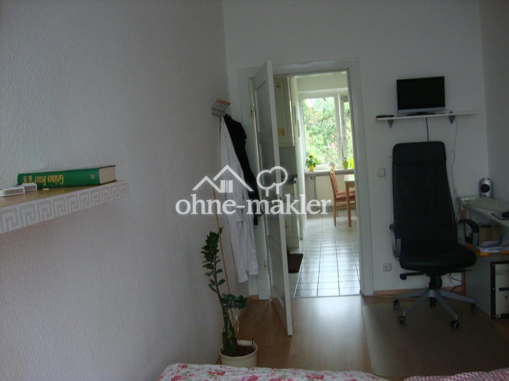 Blick vom Schlafzimmer aus.