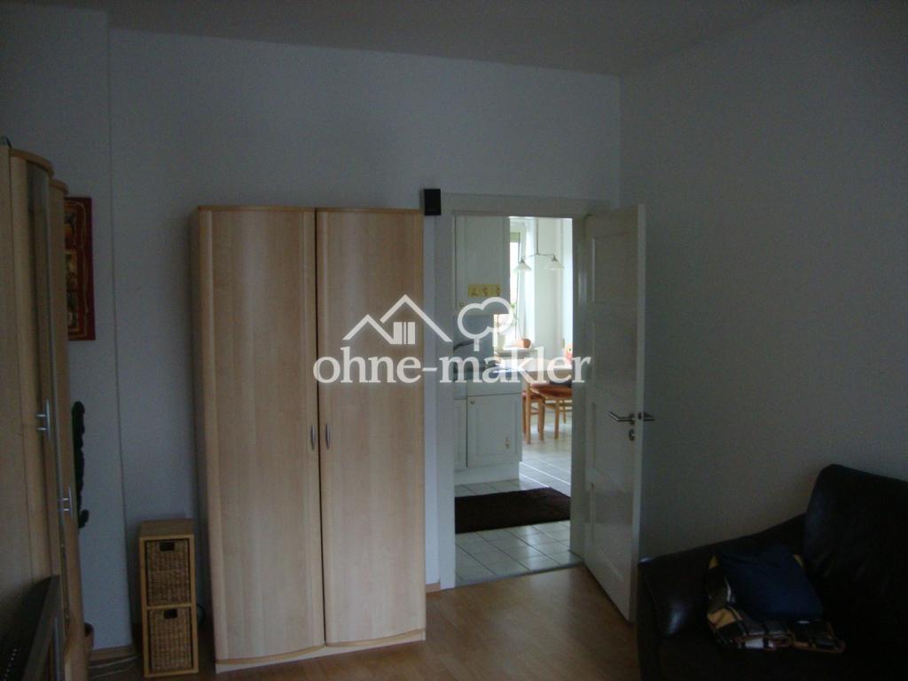 Blick vom Wohnzimmer aus.