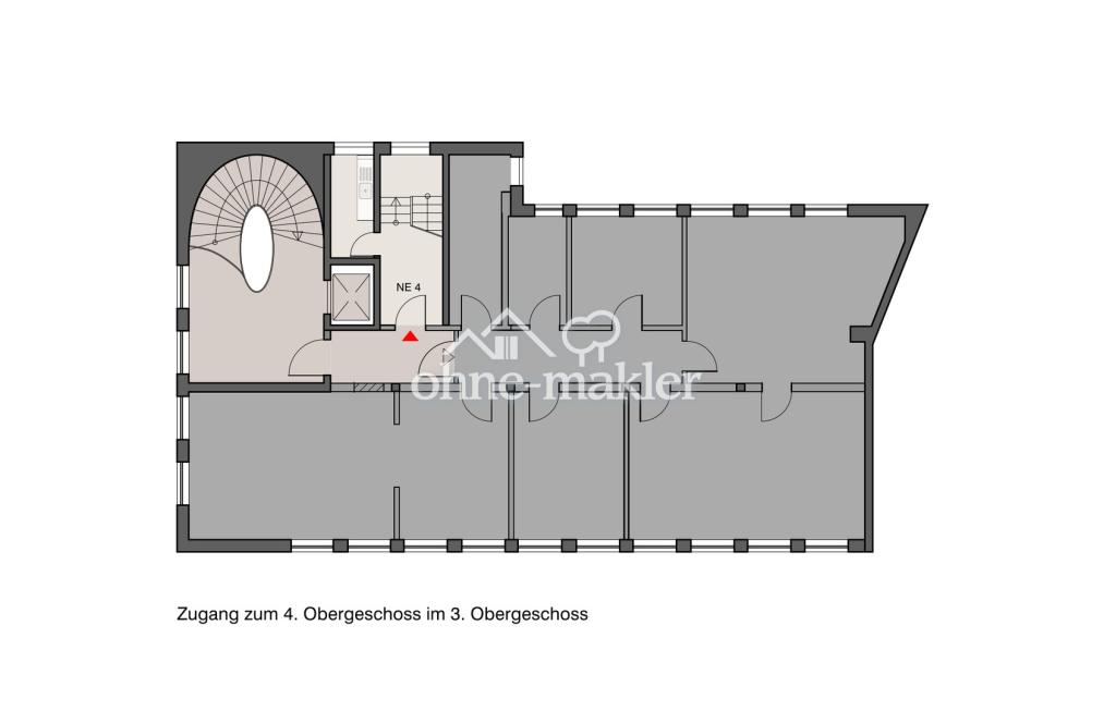Grundriss Zugang im 3. OG