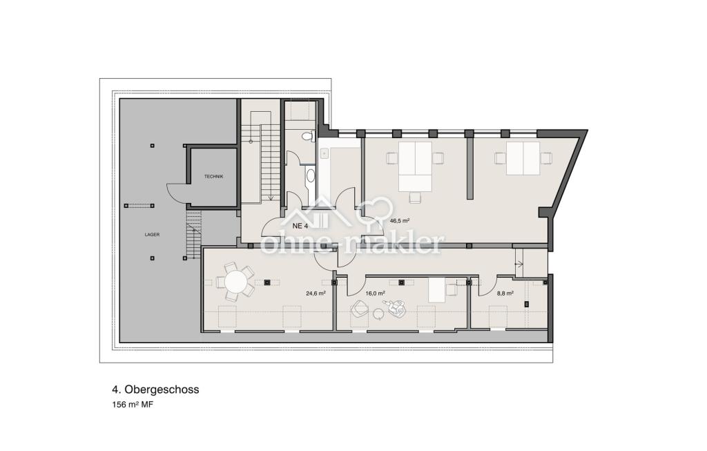 Grundriss 4. Obergeschoss
