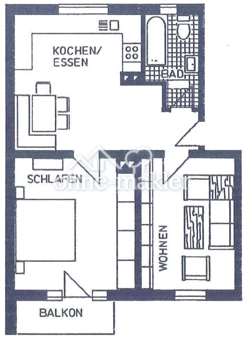 Grundriss Schwarz / Weiss
