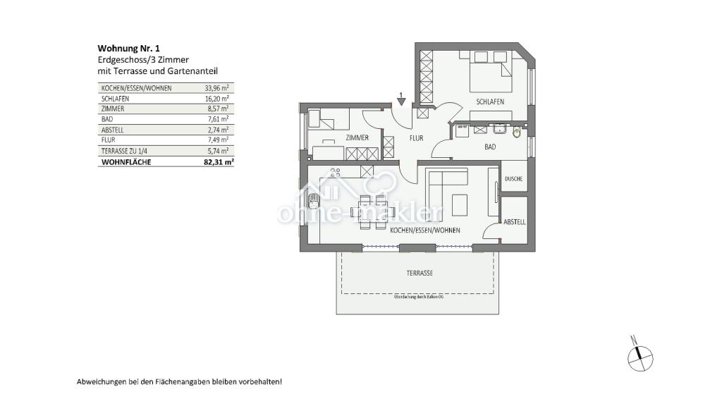 Grundriss Wohnung EG