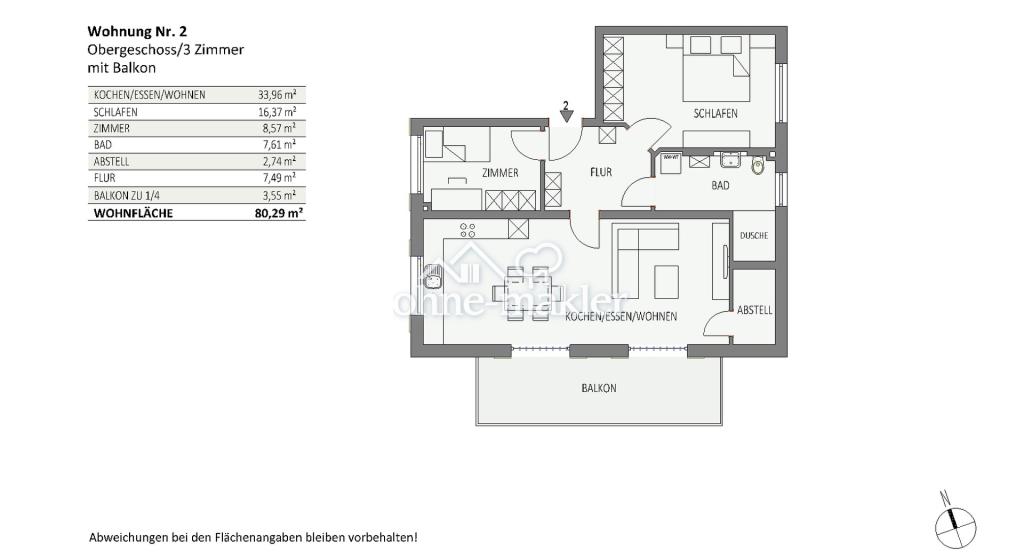 Grundriss Wohnung OG 