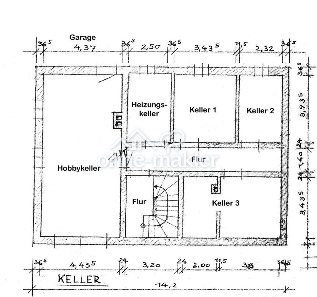 Grundriss Keller