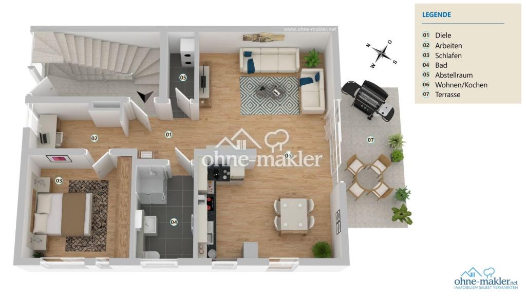 Zentrumsnahe Wohnung mit 2,5 Zimmern und Blick ins Grüne! (KfW55) - Foto 2