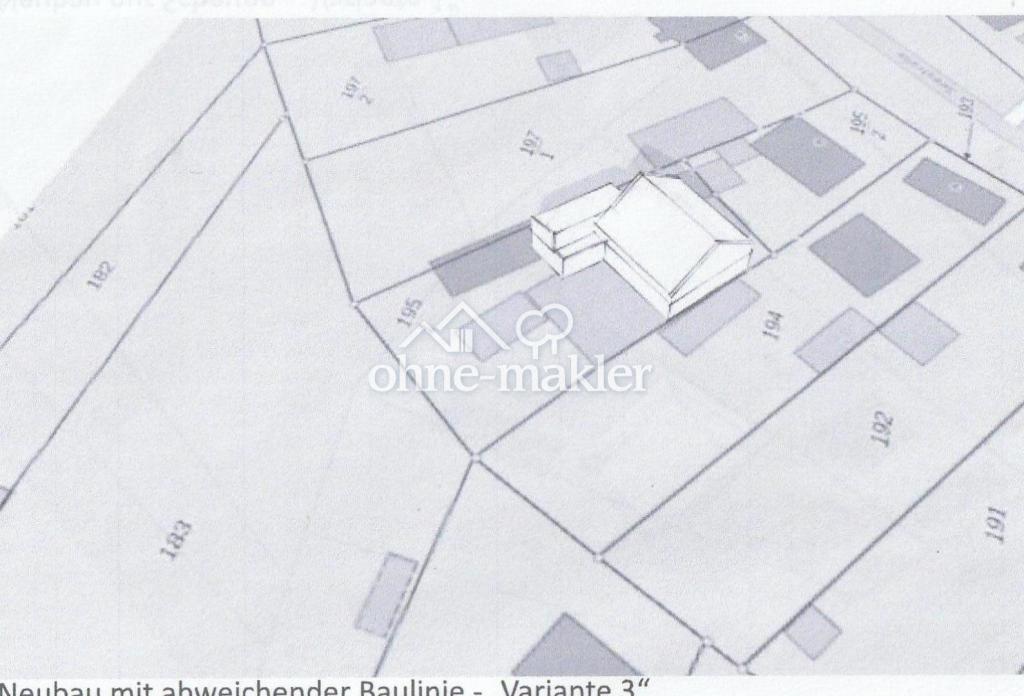 Neubau mit abweichender Linie
