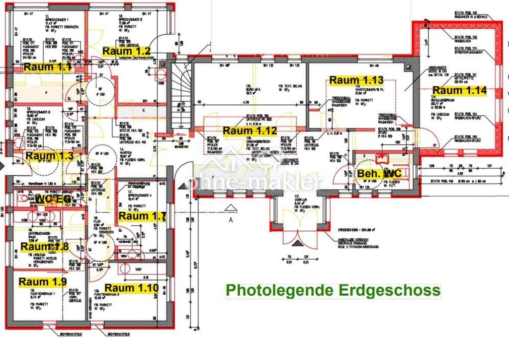 Grundriss EG mit Raum-Nrn.