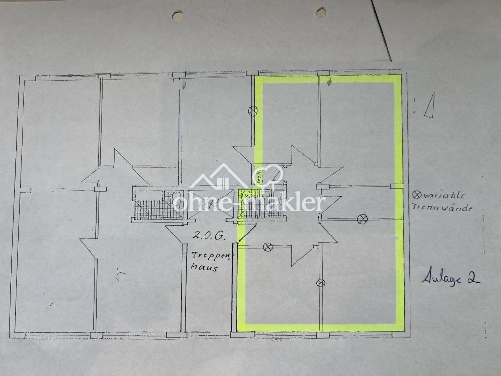 Grundriss gelb umrandet