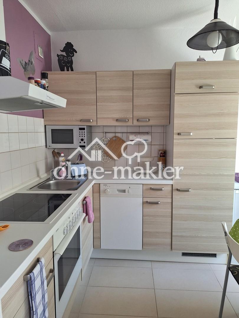 Küche vom Wohnzimmer aus
