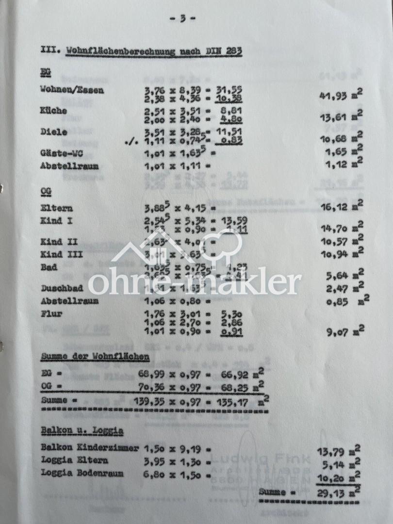 Wohnflächenberechnung