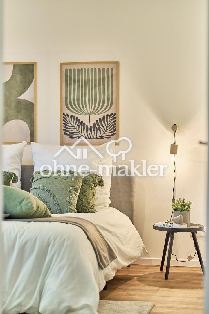 Blick ins Schlafzimmer