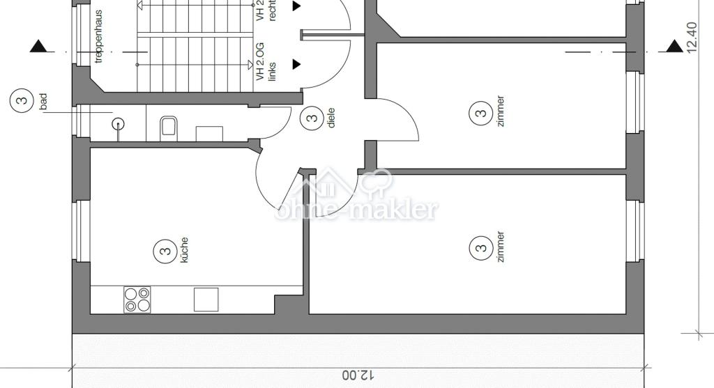 sanierte 2-Zimmer-Wohnung in Bockenheim - Foto 5