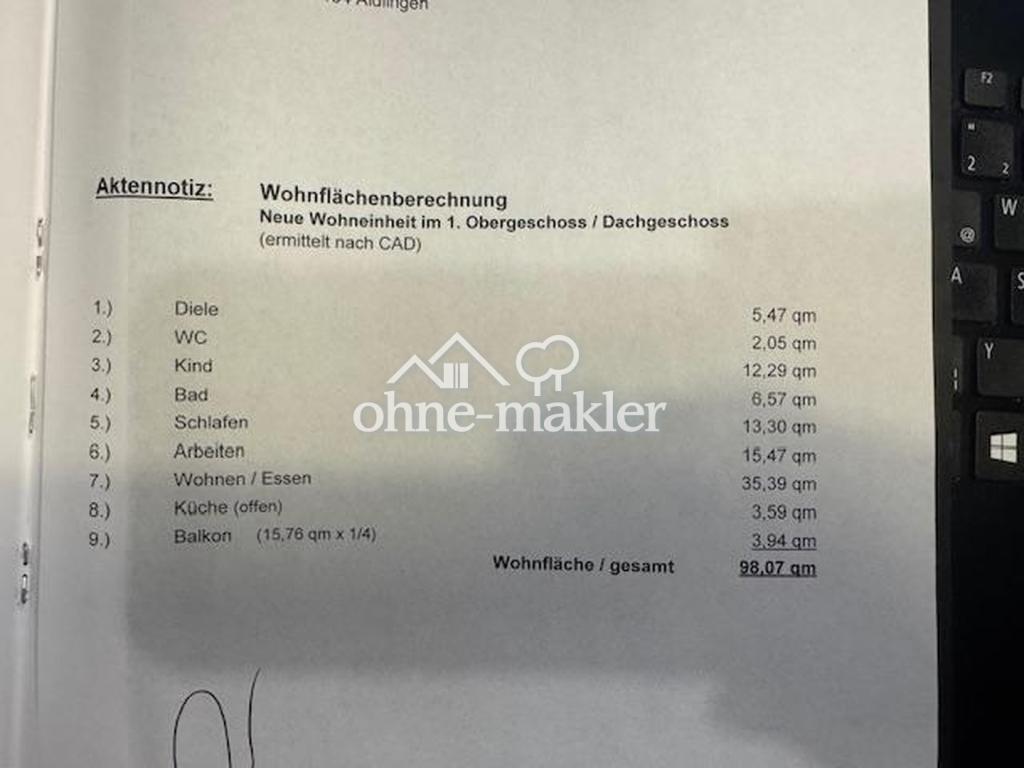OG Wohnflächenberechnung