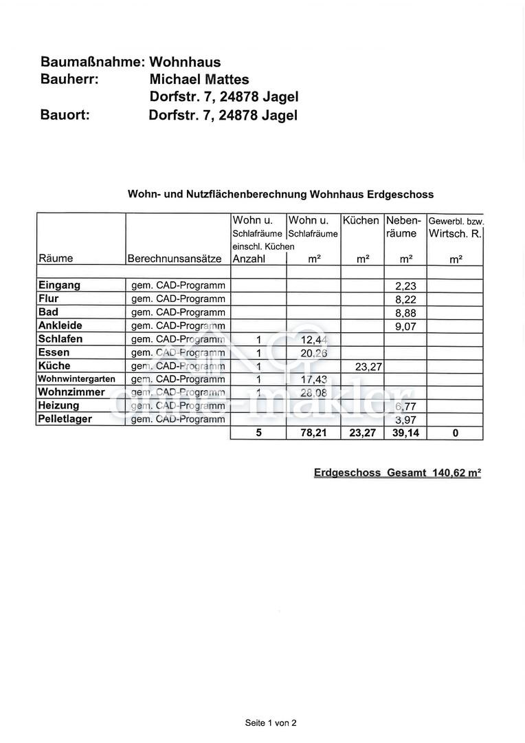 Wohn/Nutzflächen EG