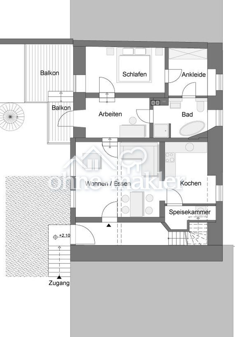 Grundriss der Wohnung