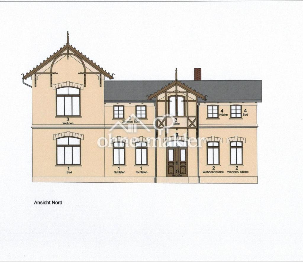 Zeichnung - Ansicht Nord