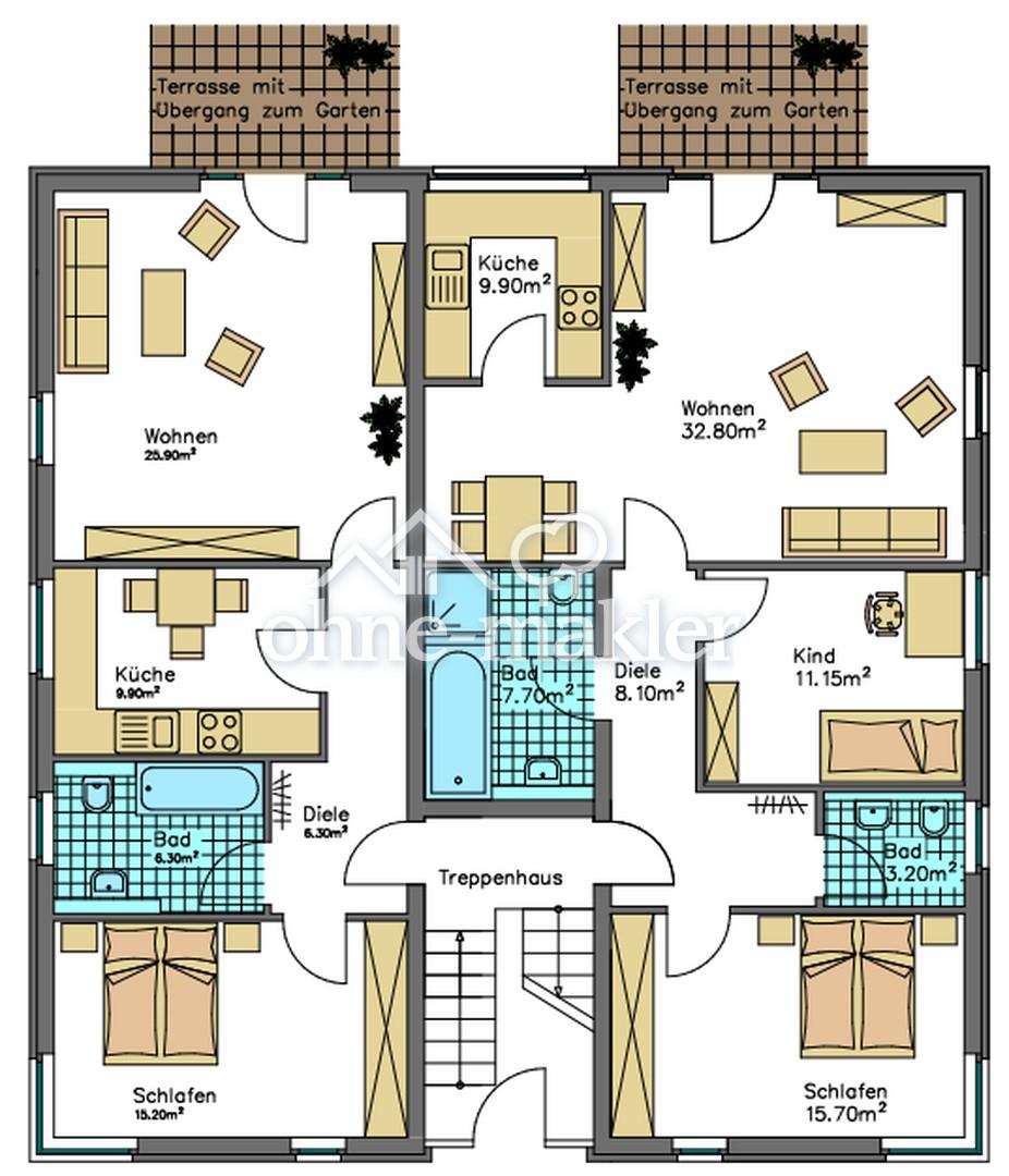 Erdgeschoss Haus 1