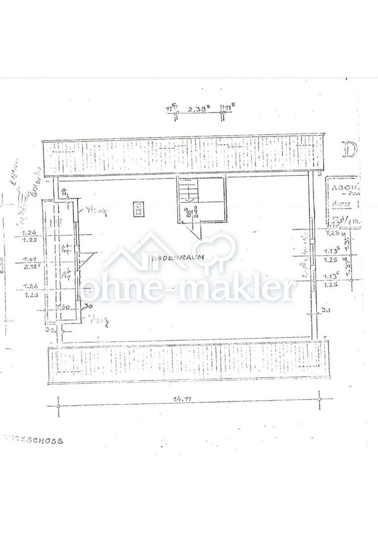 Grundriss Dachboden