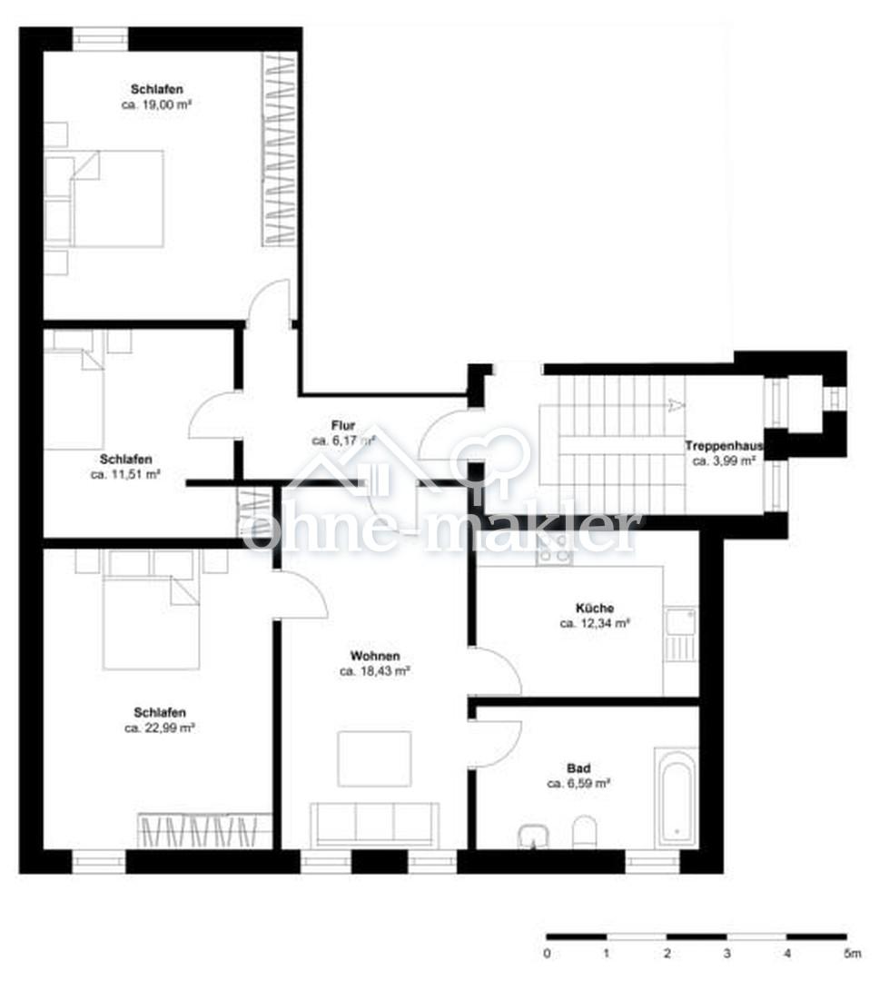 Wohnung 2-Obergeschoss mitte