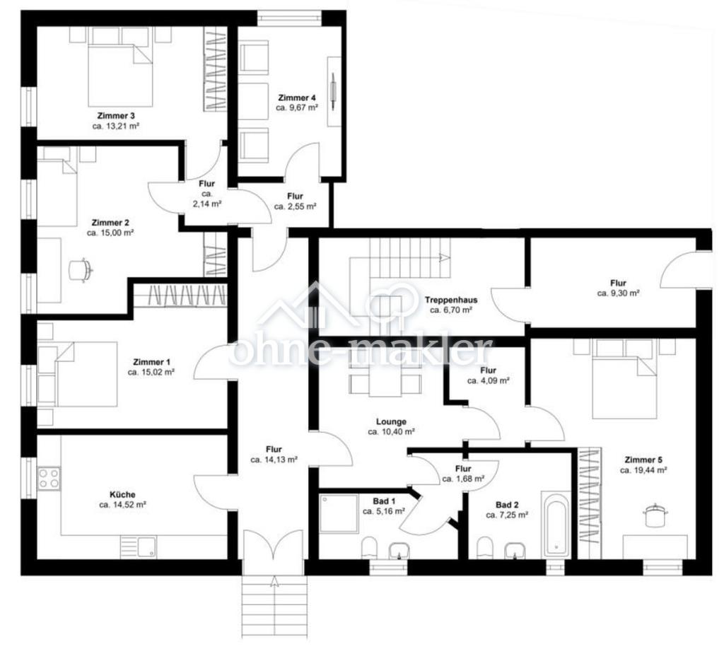 Wohnung Erdgeschoss mitte