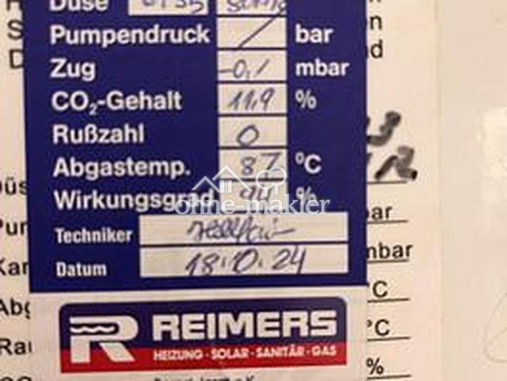 Wartungsbeleg der Heizung