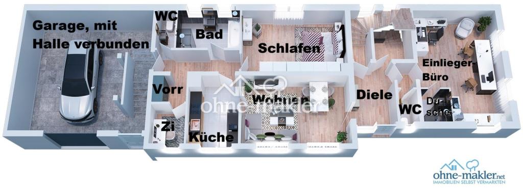 EG Garage, 2,5Zi-Whg, 1Zi