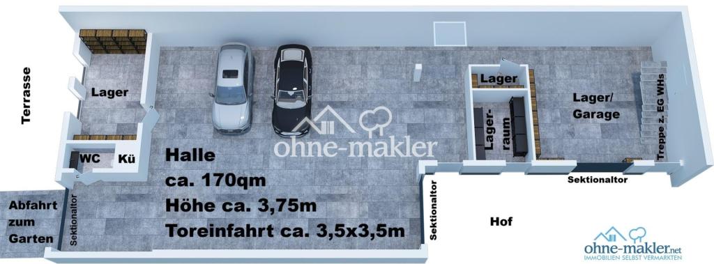 EG Halle + Garage