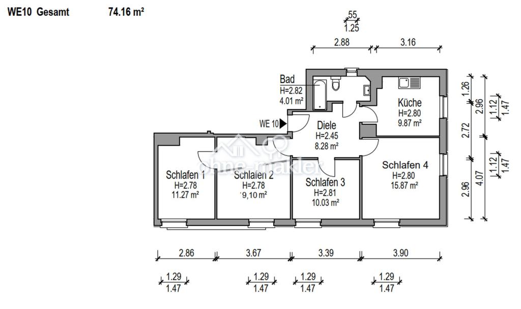 WG-Zimmer 9 m2 in möblierter Frauen-WG in Frankfurt-Bockenheim – sofort verfügbar - Photo 5