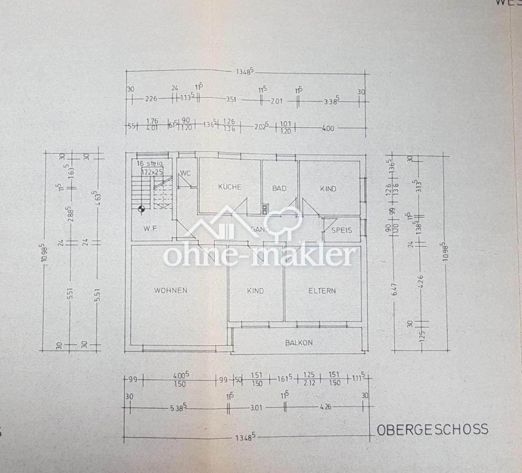 Grundriss Obergeschoss