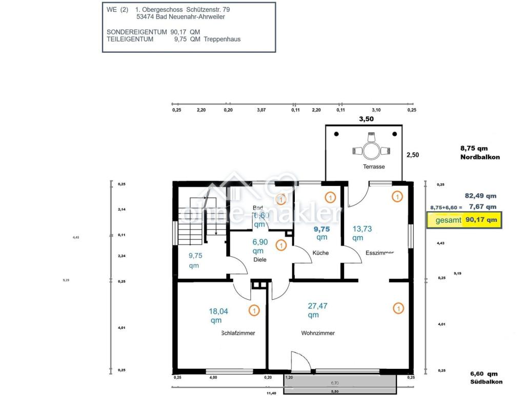 Grundriss  WE 2 