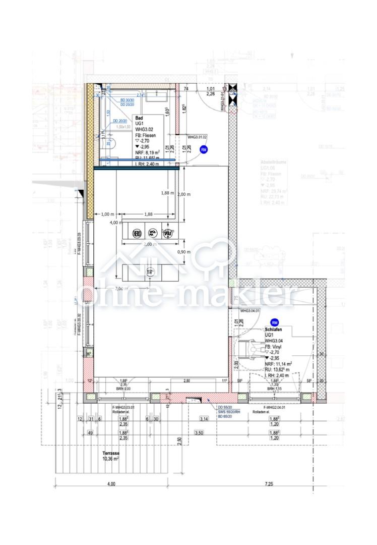 2,5 Zi. Grundriss Wohnung 3