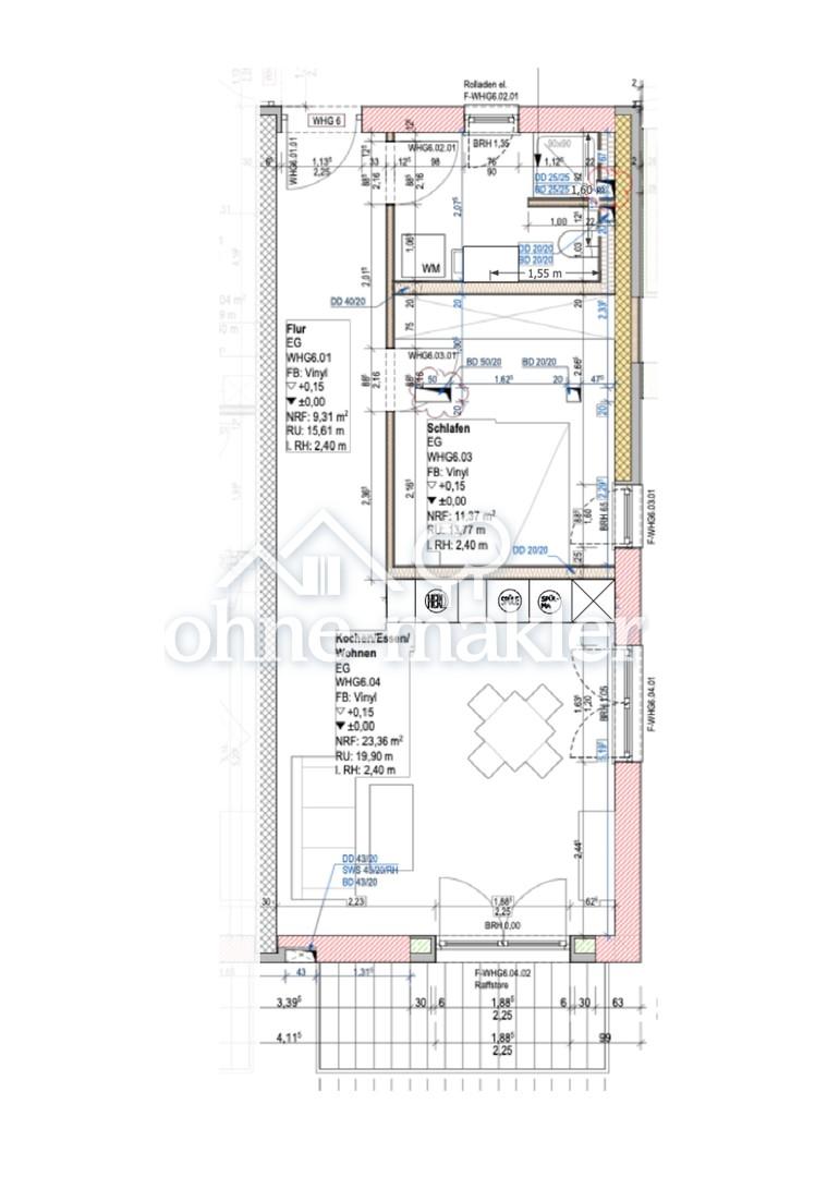 2 Zi. Grundriss Wohnung 6