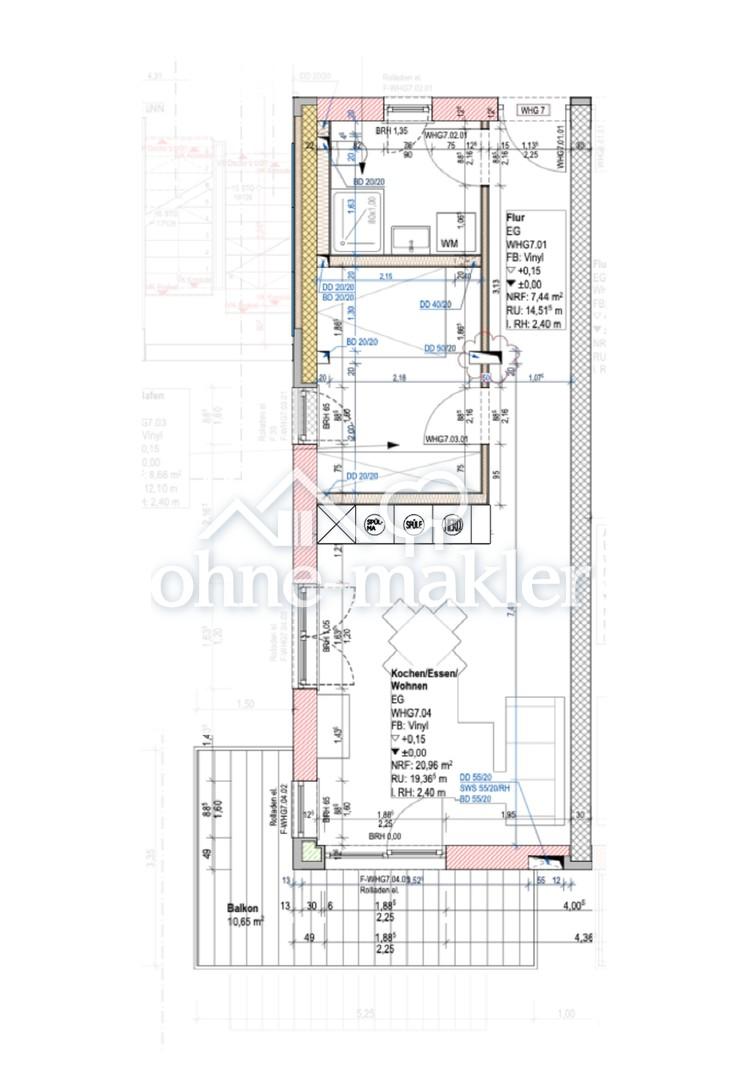 2 Zi. Grundriss Wohnung 7