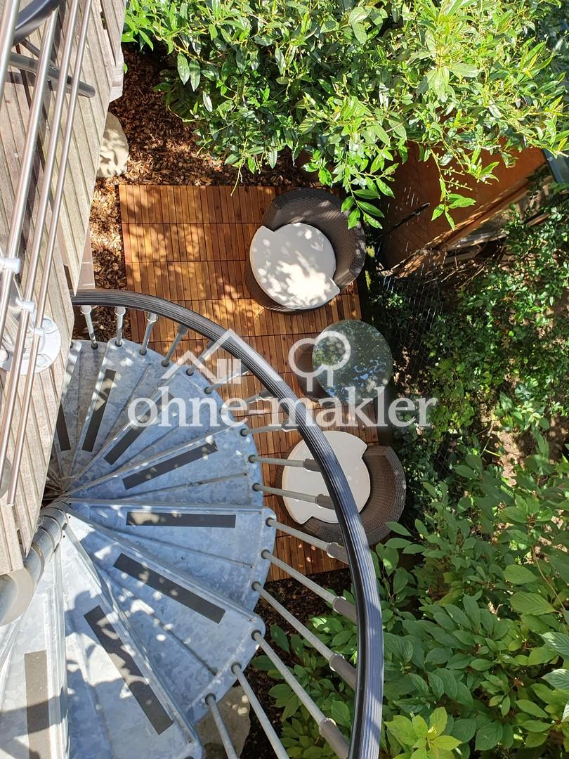 Blick von Wendeltreppe oben