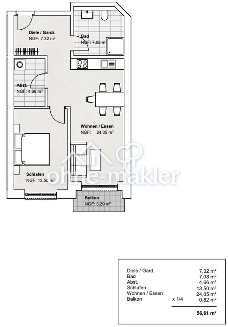 Wohnen mit Stil: 2-Zimmer-Neubauwohnung mit Balkon – ca. 57 m² in Fümmelse - Foto 5
