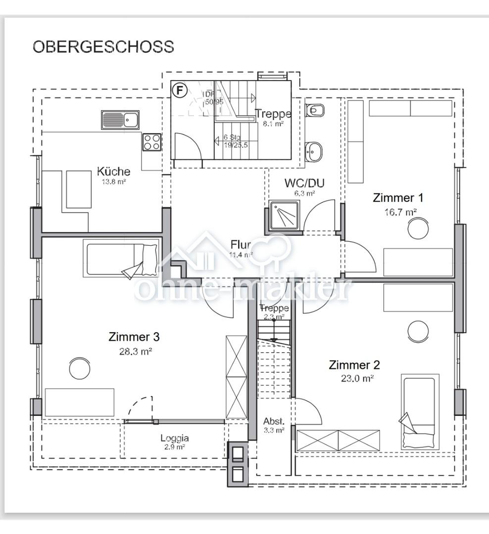 Grundriss Obergeschoss