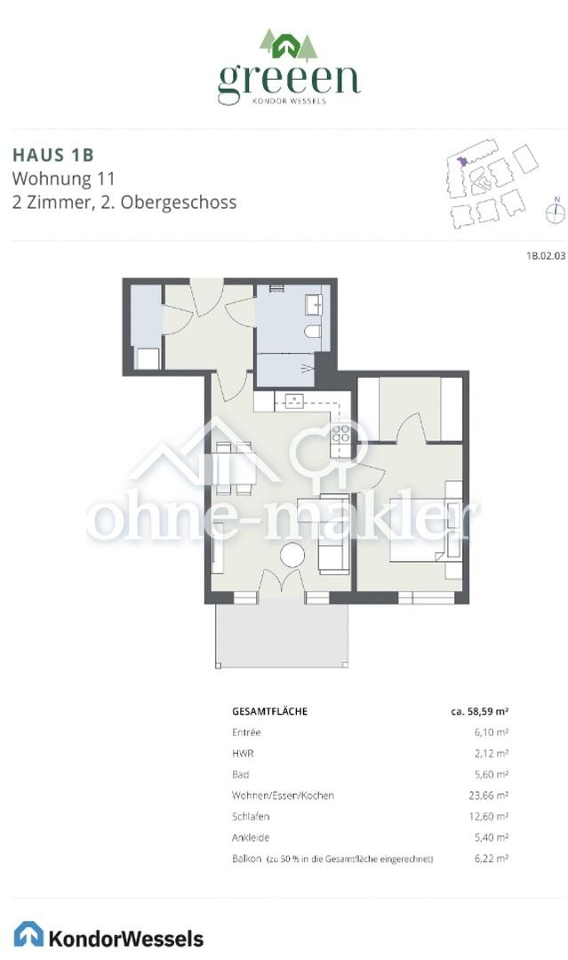 Grundriss 1B-02-03 WE11