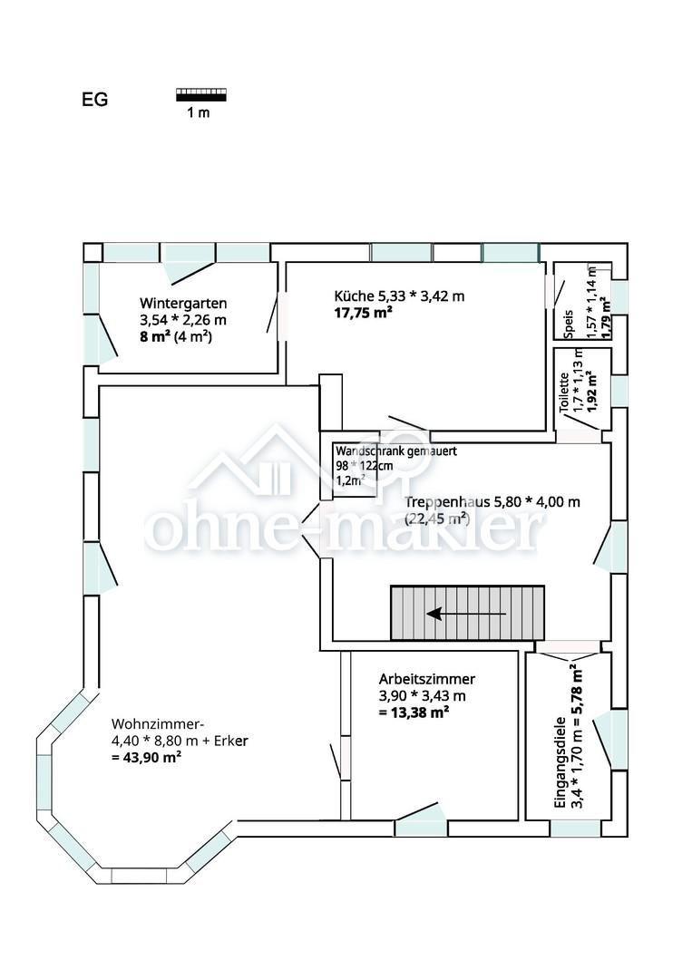 Bauplan Erdgeschoß