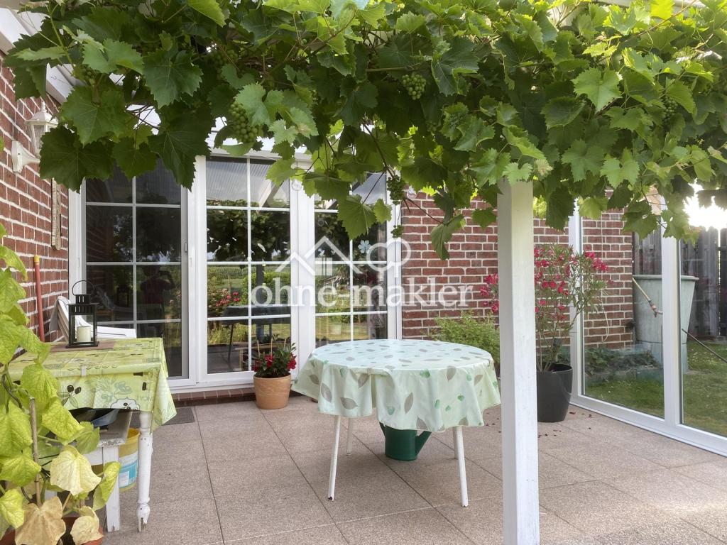 Terrasse mit Weintrauben