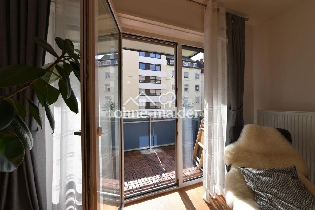Blick auf Balkon