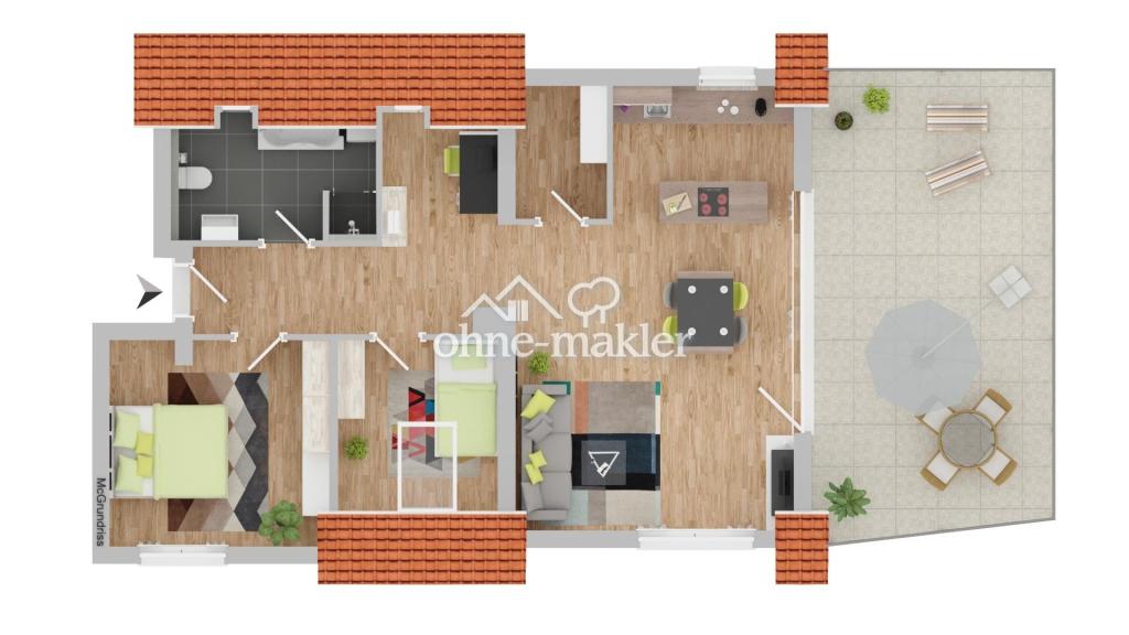 Grundriss Wohnung 6